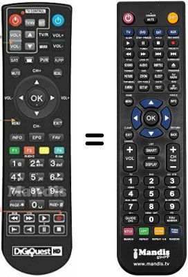 Replacement remote control DIGIQUEST EVO31