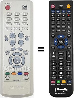 Gleichwertige Fernbedienung Samsung DSB-A200C Gleichwertige Fernbedienung Samsung DSB-A200C