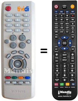Télécommande équivalente Samsung DCB-B360G Télécommande équivalente Samsung DCB-B360G