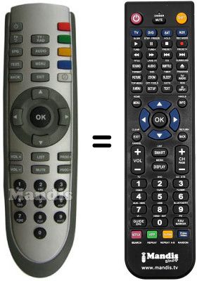 Replacement remote control Zodiac DZR1800 DTT