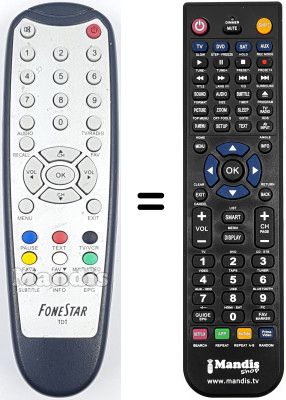 Gleichwertige Fernbedienung Fonestar RDT710