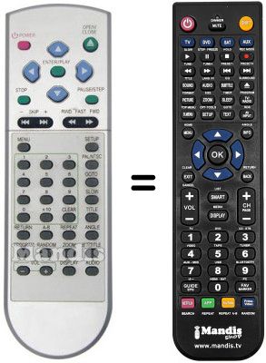 Télécommande équivalente Daewoo 2122 Télécommande équivalente Daewoo 2122