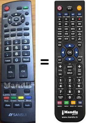 Replacement remote control Sansui 20 LCD 47HWB