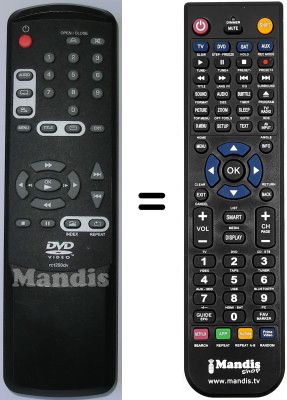 Télécommande équivalente Thomson DVD400SA