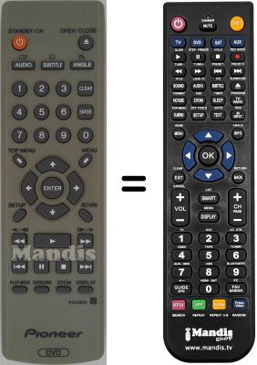 Gleichwertige Fernbedienung Pioneer DV-U7