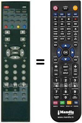Télécommande équivalente HVS57638 Télécommande équivalente HVS57638