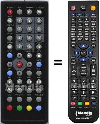 Replacement remote control HVS57569