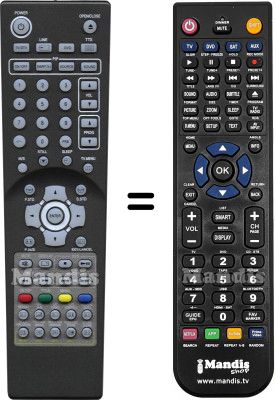 Gleichwertige Fernbedienung Diffe HVS57641