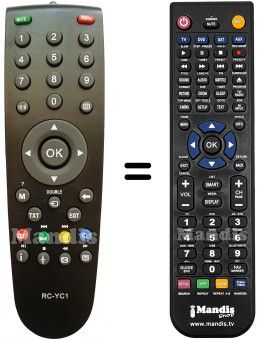 Télécommande équivalente HVS57508