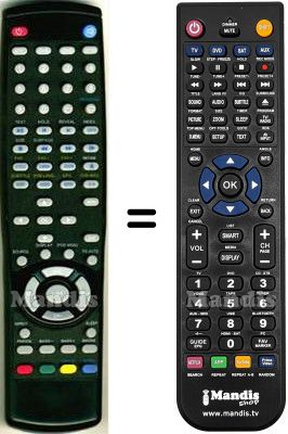 Replacement remote control HVS57527