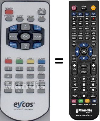 Gleichwertige Fernbedienung WHV15199W