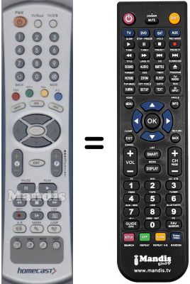 Gleichwertige Fernbedienung WHV15804W