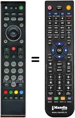 Replacement remote control HVS53498