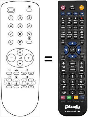 Télécommande équivalente HVS54488