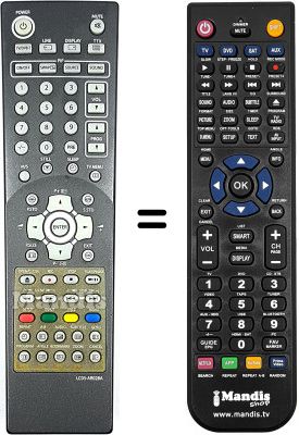 Gleichwertige Fernbedienung DMTech HVS54879