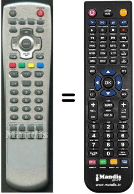 Gleichwertige Fernbedienung HVS54014