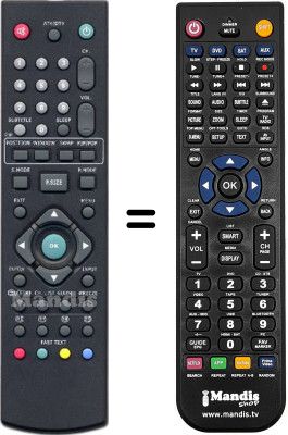 Gleichwertige Fernbedienung Belson WHV15794