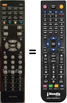 Gleichwertige Fernbedienung TC09XGIT-7