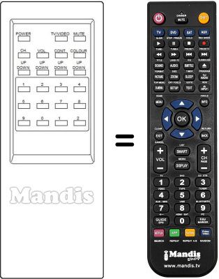 Télécommande équivalente WHV7037 Télécommande équivalente WHV7037