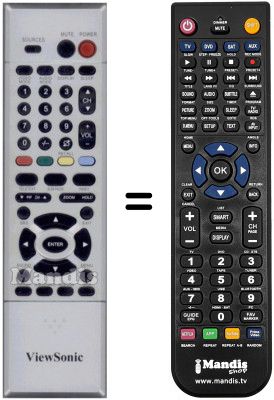 Télécommande équivalente Viewsonic WHV15516